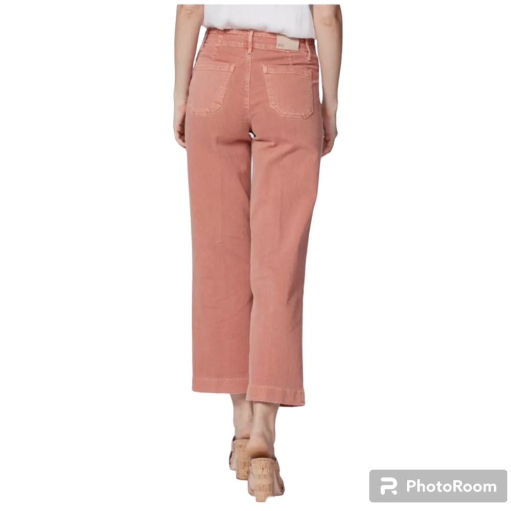 Paige Nellie High Rise Culotte Vintage Orange Poppy Size 32 - Picture 9 of 9